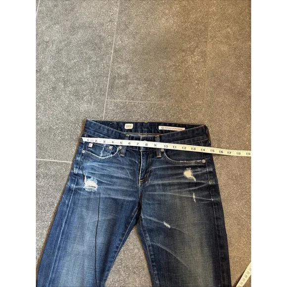 Adriano Goldschmied Jeans Womens 25 R Blue Tomboy Boyfriend Dark Wash Denim - Picture 10 of 16